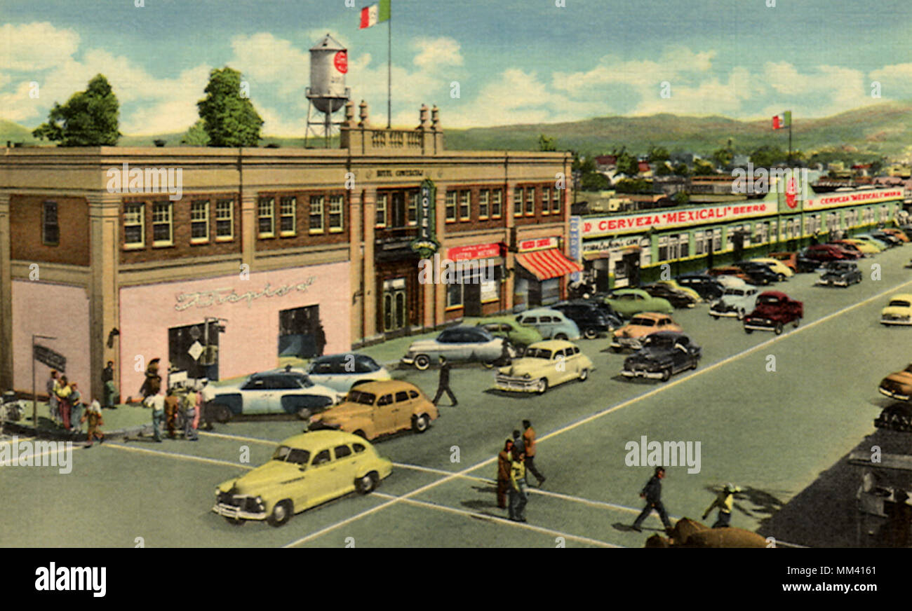 Hotel & Mexicali Hall de bière. Tijuana. 1945 Banque D'Images