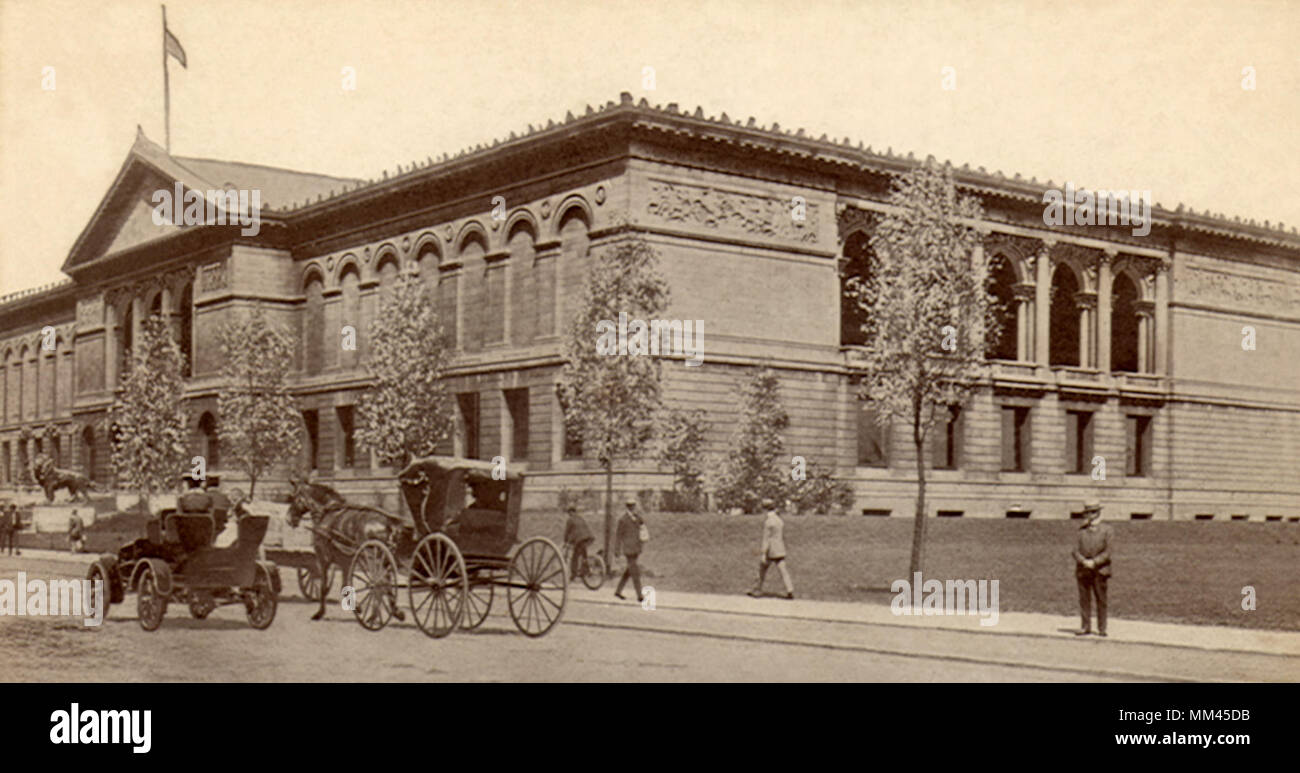 Art Institute Chicago sur Michigan Avenue.. 1910 Banque D'Images