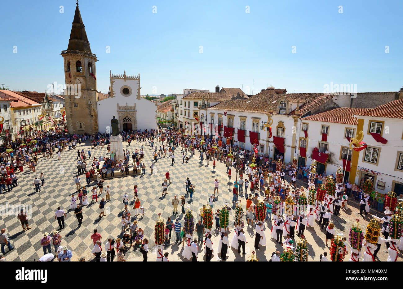 La Festa Dos Tabuleiros (Festival des bacs) à Tomar. Ce festival est la plus importante célébrée dans la ville, Tomar, Portugal Banque D'Images