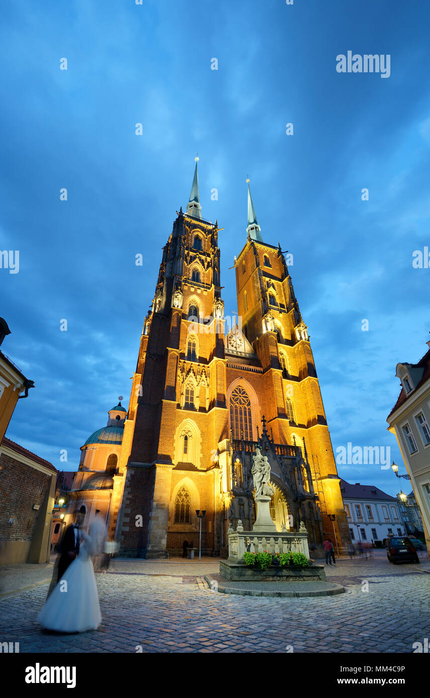 La Cathédrale de Saint Jean Baptiste à Ostrow Tumski. Wroclaw, Pologne Banque D'Images