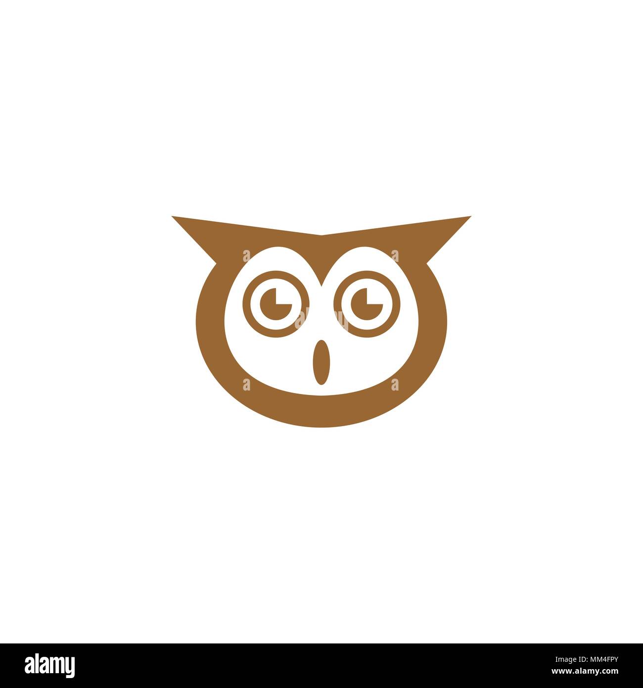 Owl owl head logo design, icônes, logo oiseau vecteur. Illustration de Vecteur