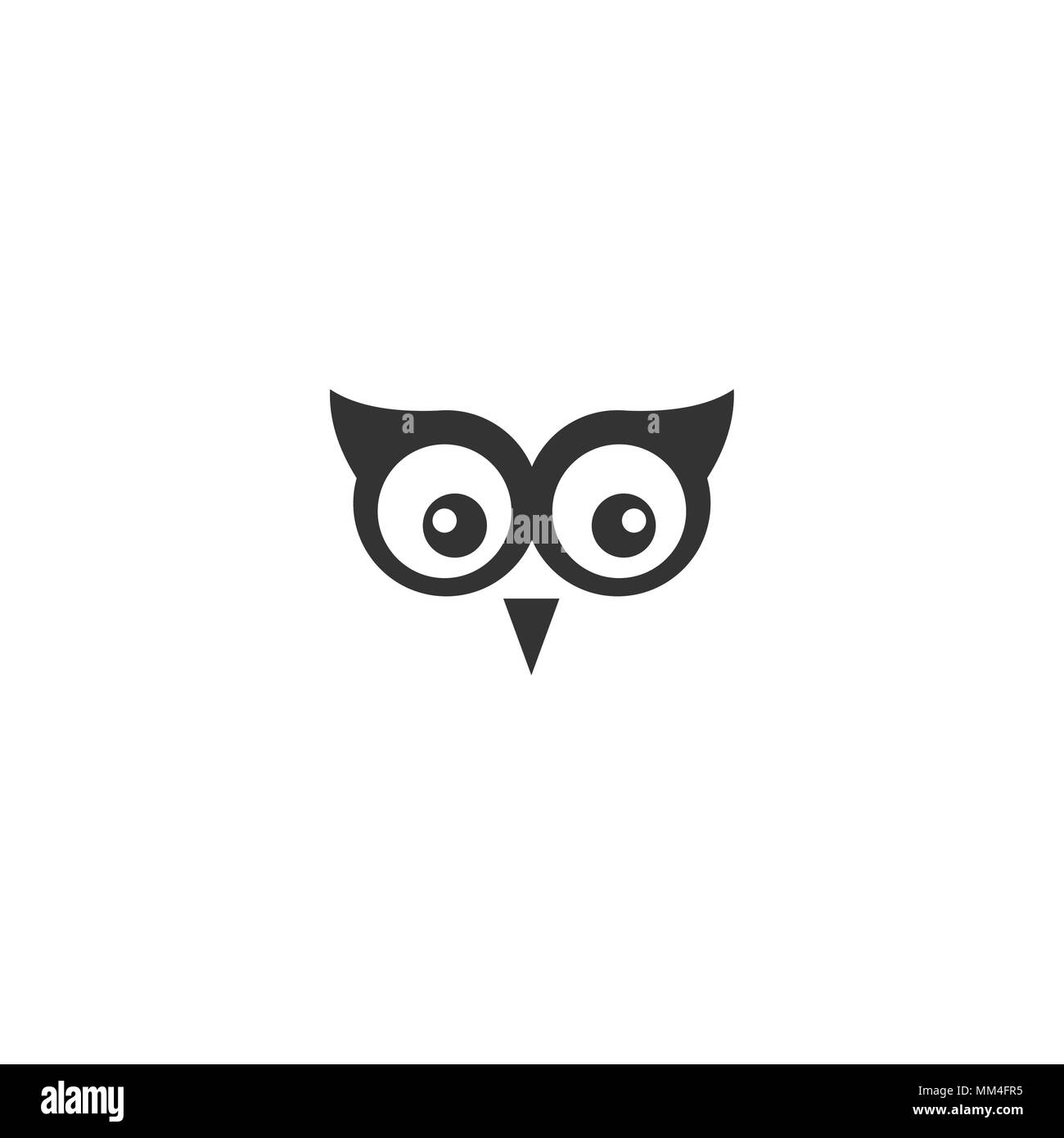 Owl logo design, logo oiseau owl eye, icônes, Illustration de Vecteur