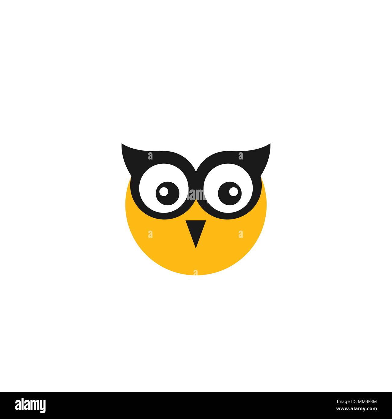 Owl owl head logo design, icônes, logo oiseau vecteur. Illustration de Vecteur