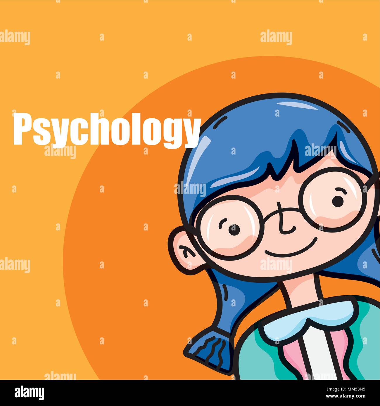 Psychologie pour enfants dessins animés Illustration de Vecteur