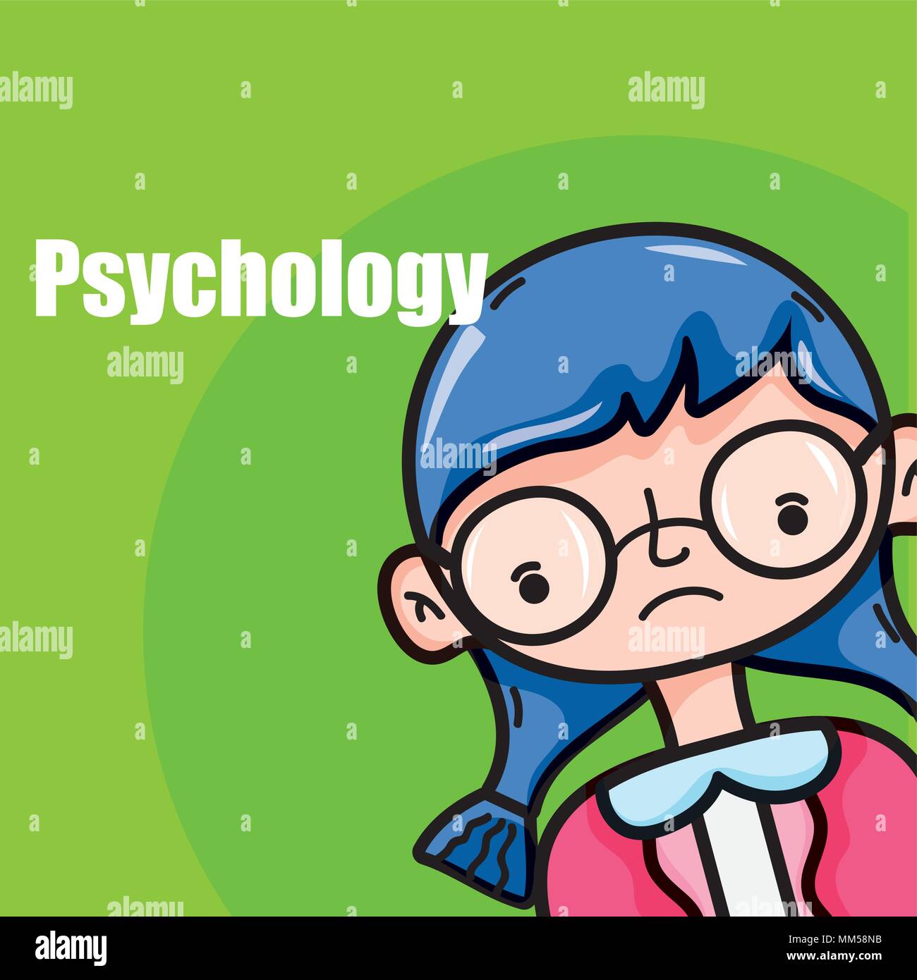 Psychologie pour enfants dessins animés Illustration de Vecteur