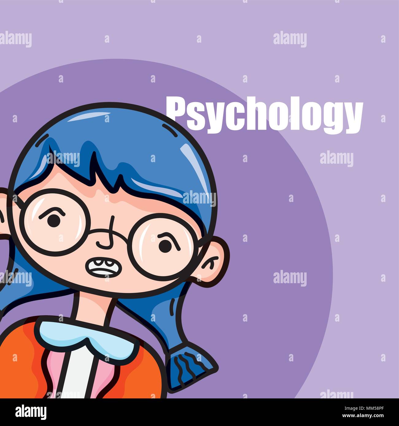 Psychologie pour enfants dessins animés Illustration de Vecteur