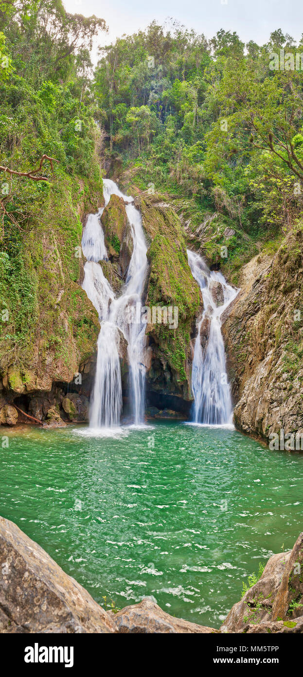 El Nicho cascades au Parc Naturel de Topes de Collantes, Trinidad, Cuba Banque D'Images