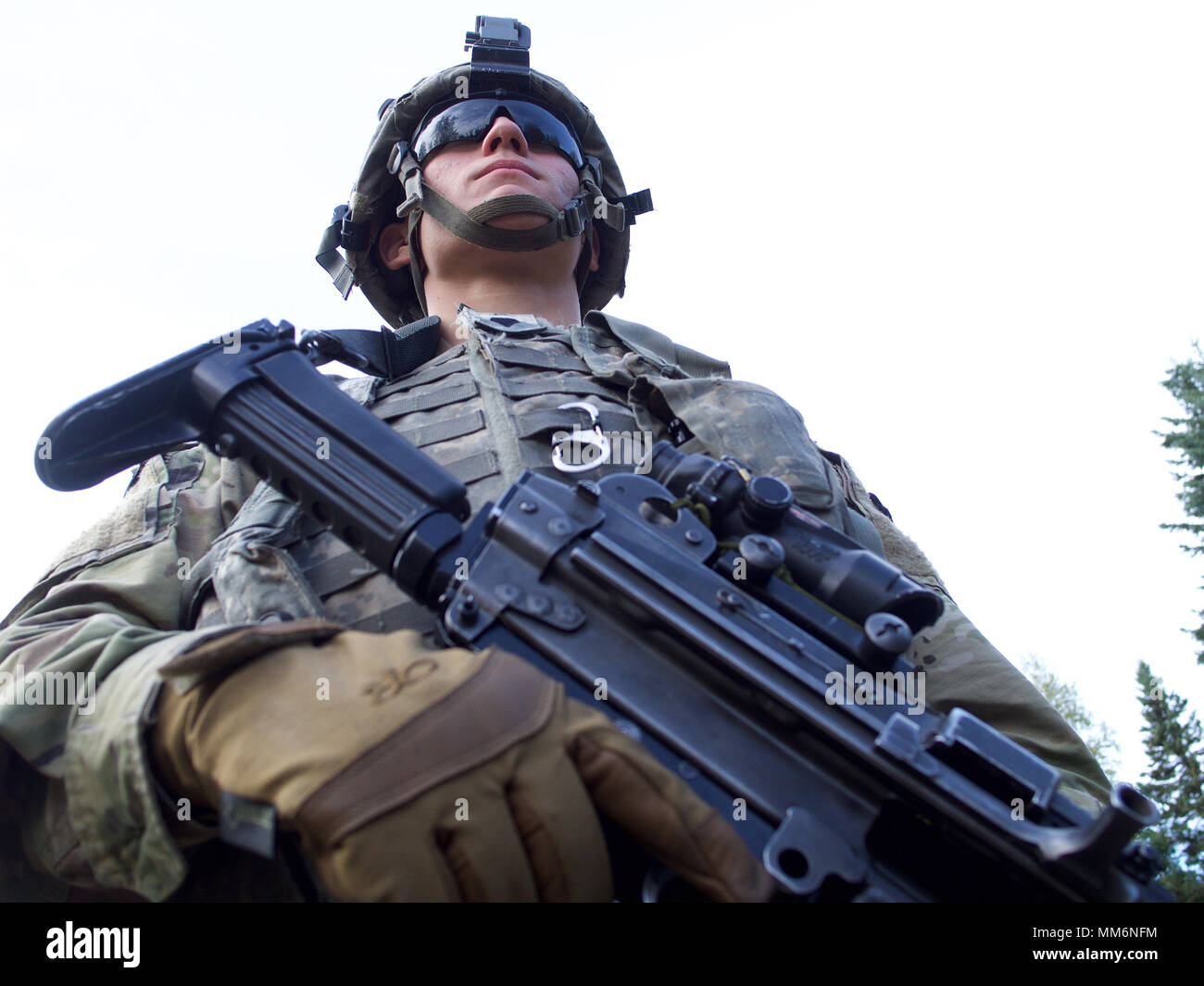 La CPS de l'armée américaine. John Cantrell, un M249 Squad arme