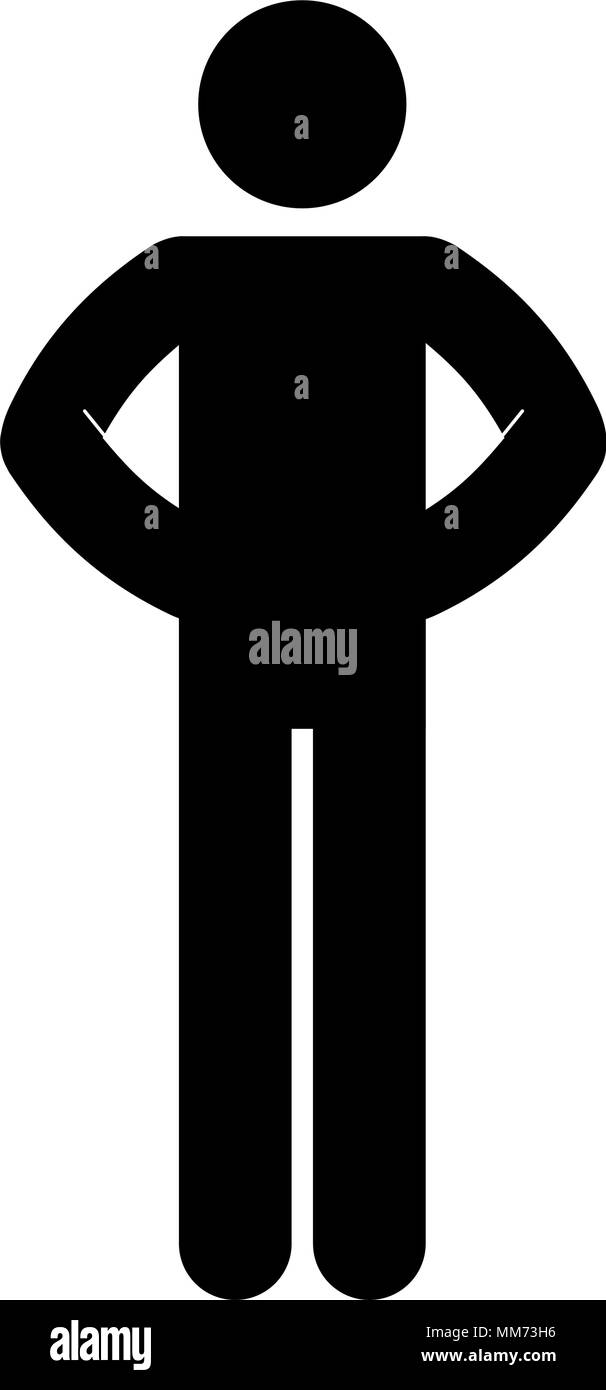 La figure de l'avatar de silhouette Illustration de Vecteur