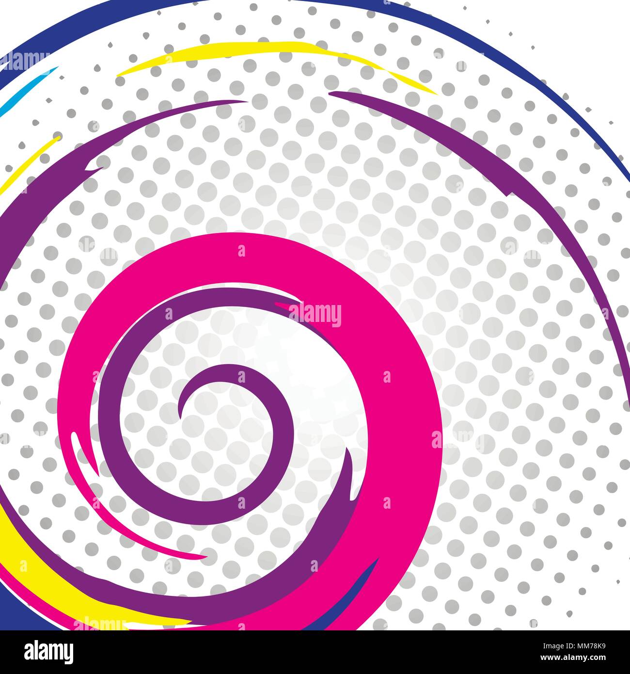La conception de fond minimal. Modèle coloré vecteur avec forme en spirale. Illustration de Vecteur