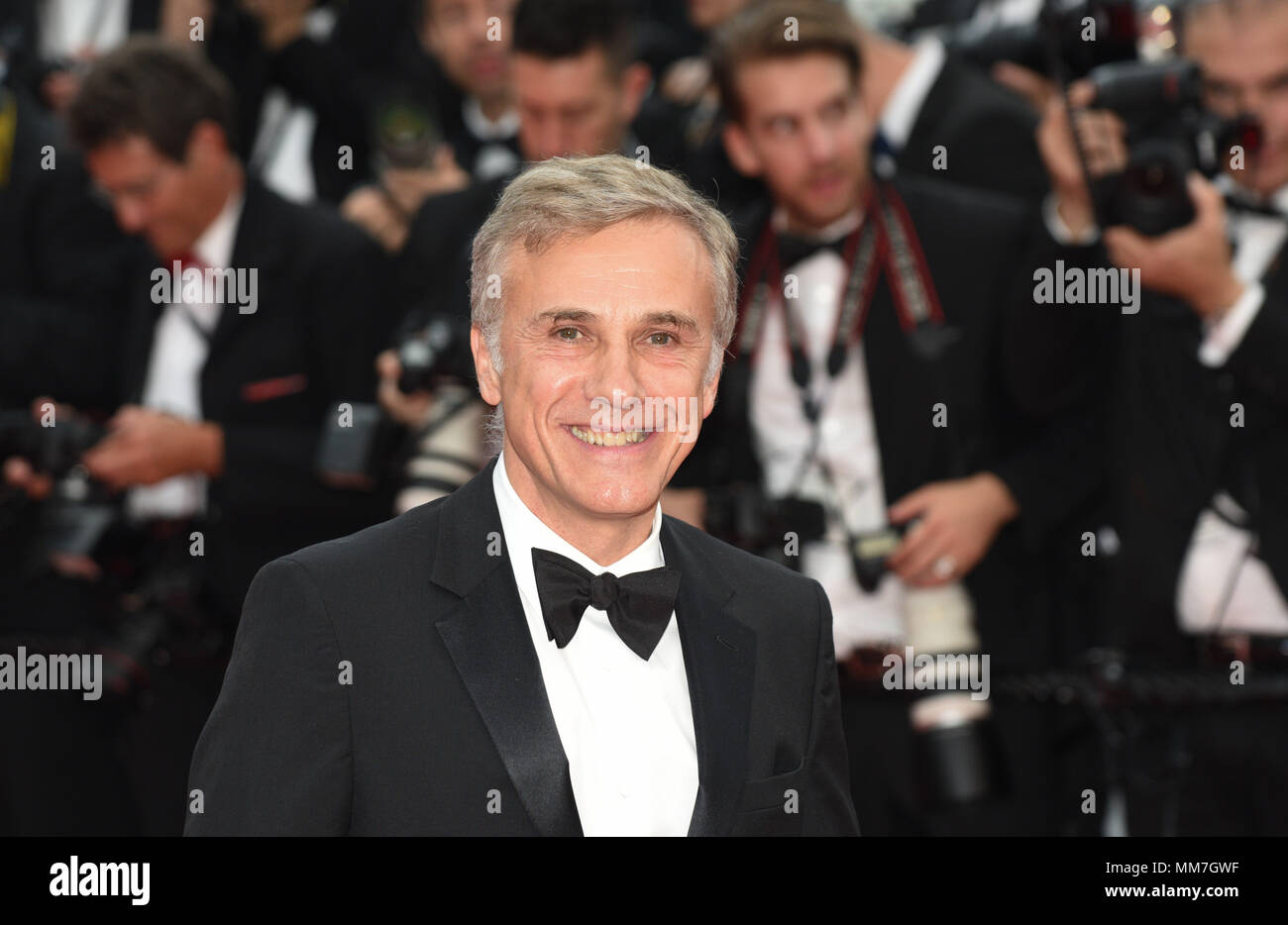 Cannes, France. 9 mai, 2018. Christoph Waltz assiste à la 'Yomeddine' premiere durant la 71e festival de Cannes. Credit : Idealink Photography/Alamy Live News Banque D'Images