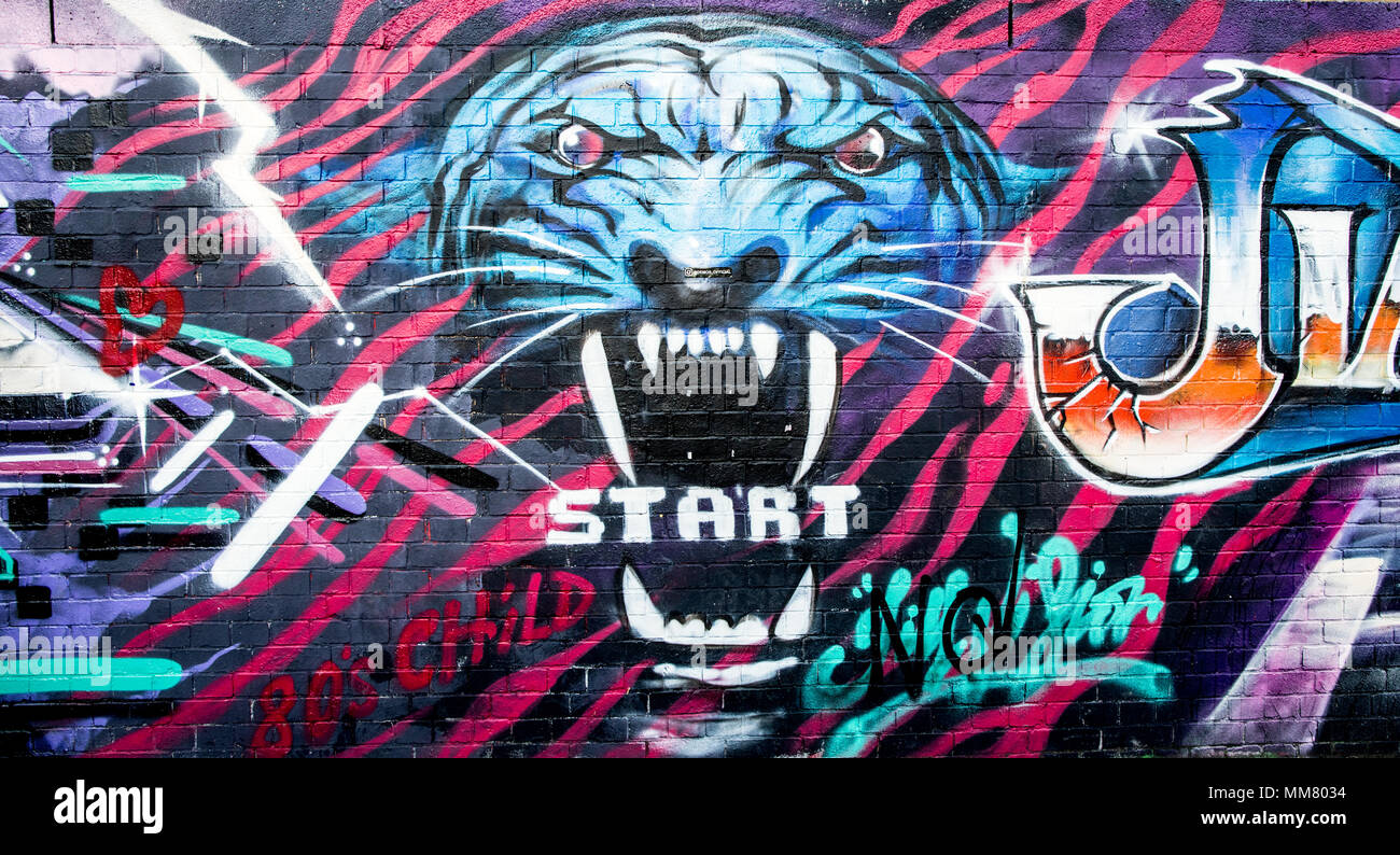 Royaume-uni Londres Hoxton Graffiti Banque D'Images