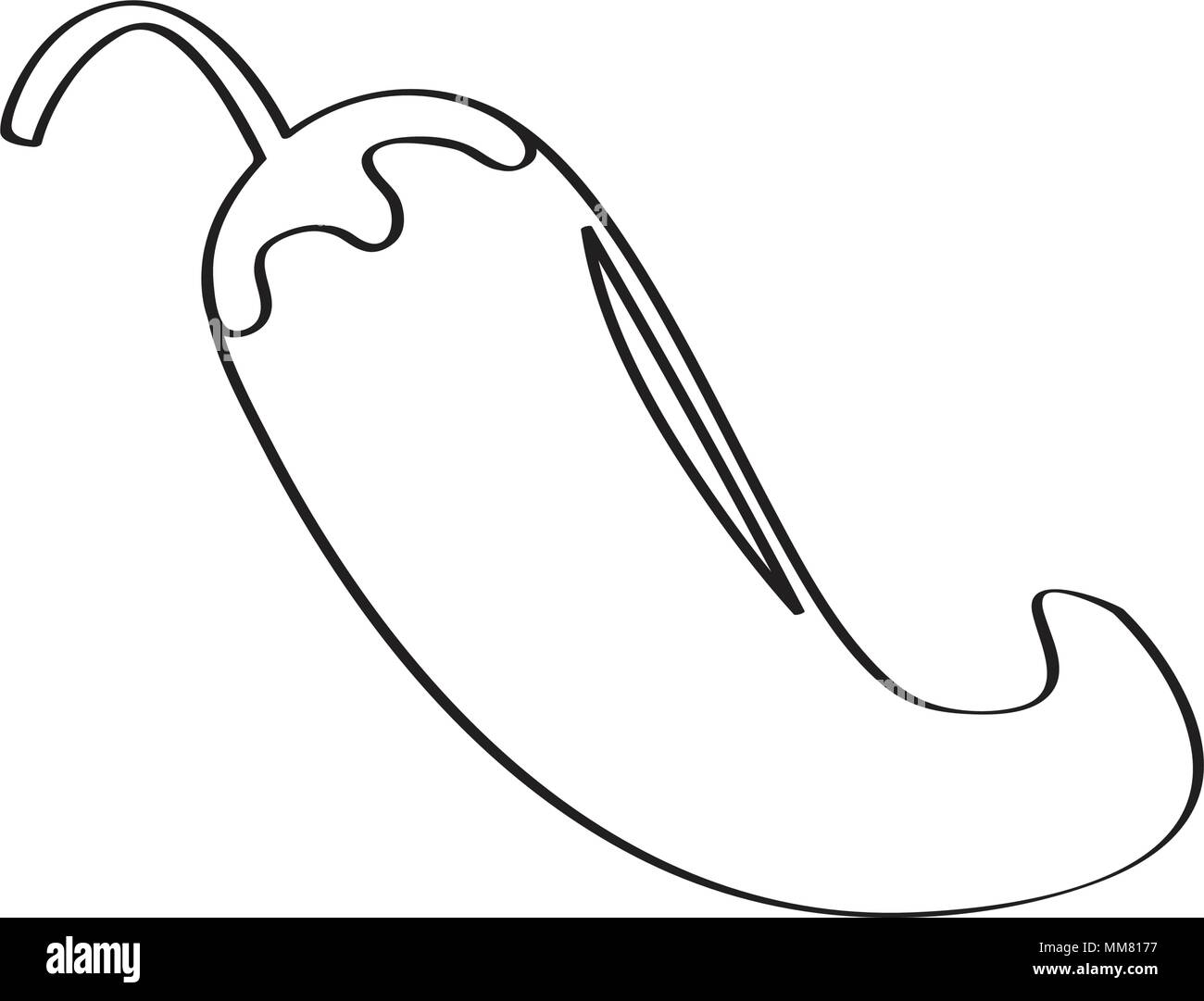 Croquis de piment Illustration de Vecteur