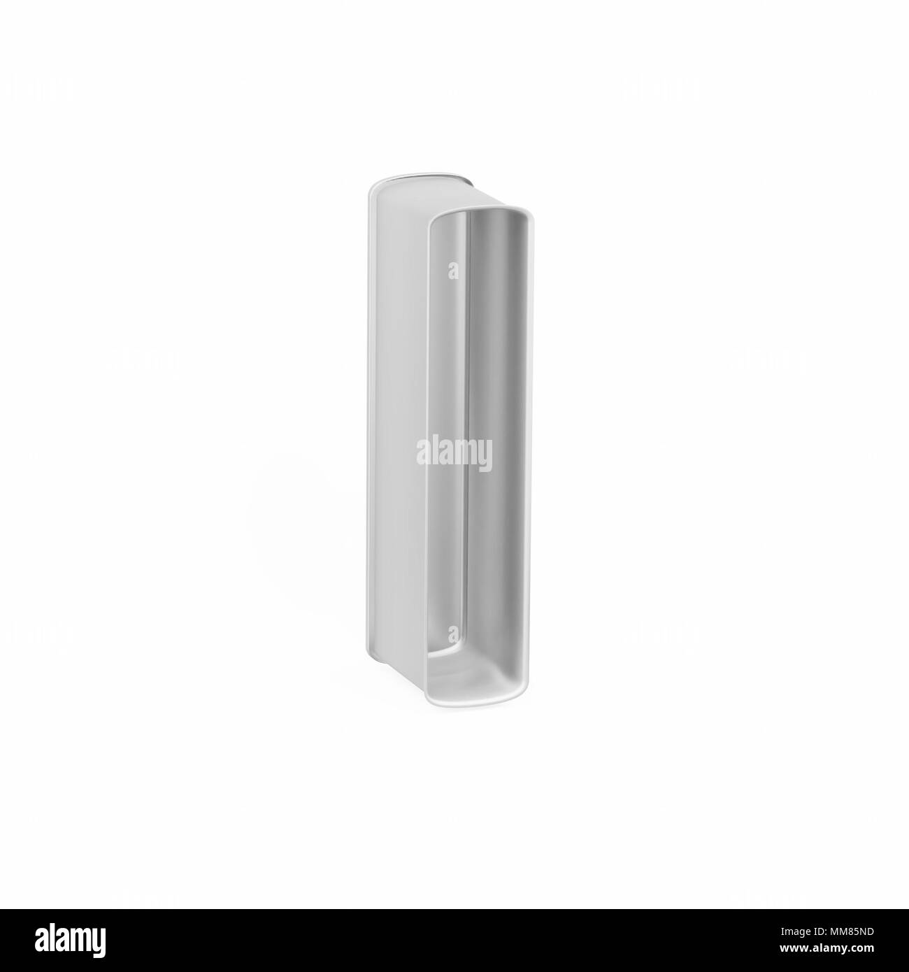 Cuisson métal moule à gâteaux ou à l'emporte-pièce comme la lettre I sur fond blanc, l'image de la police en rendu 3D Banque D'Images