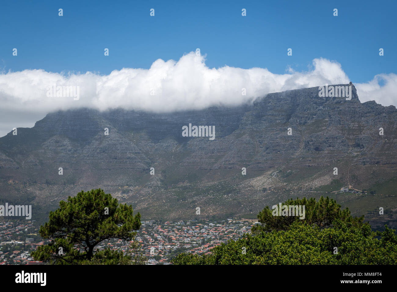 Portrait de la Montagne de la table et la ville du Cap, Afrique du Sud Banque D'Images