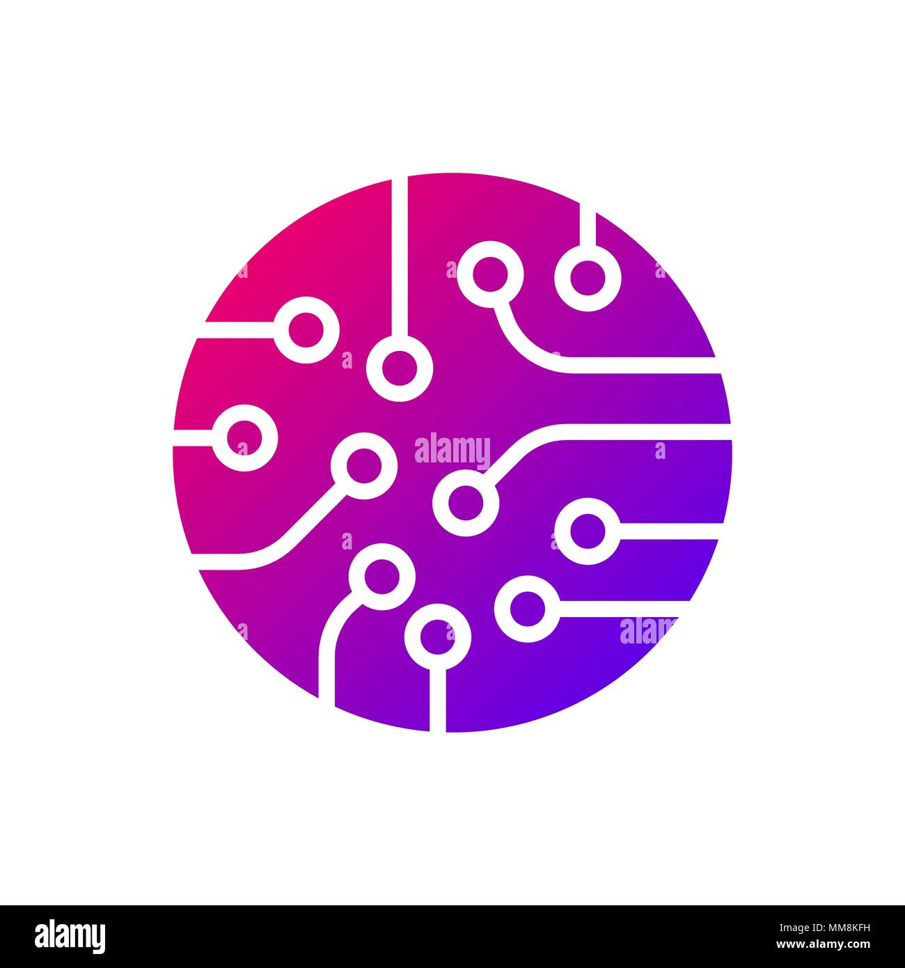 L'icône de carte circuit vecteur. Logo en couleur. EPS 10 Illustration de Vecteur