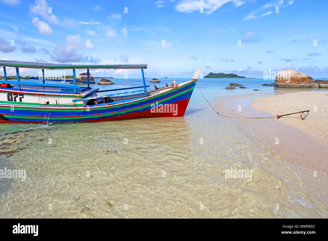 Dans l'île tropical exotique Belitung, Indonésie Banque D'Images