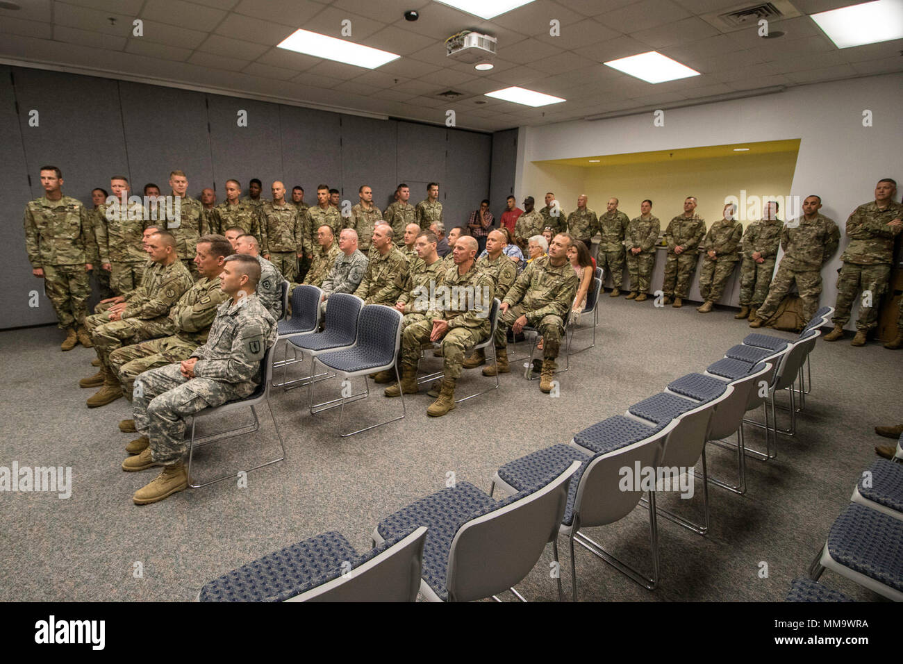 Les diplômés Pathfinder sont honorés dans une cérémonie de remise des diplômes au Camp Dawson, West Virginia. 23 septembre, 2017 Banque D'Images