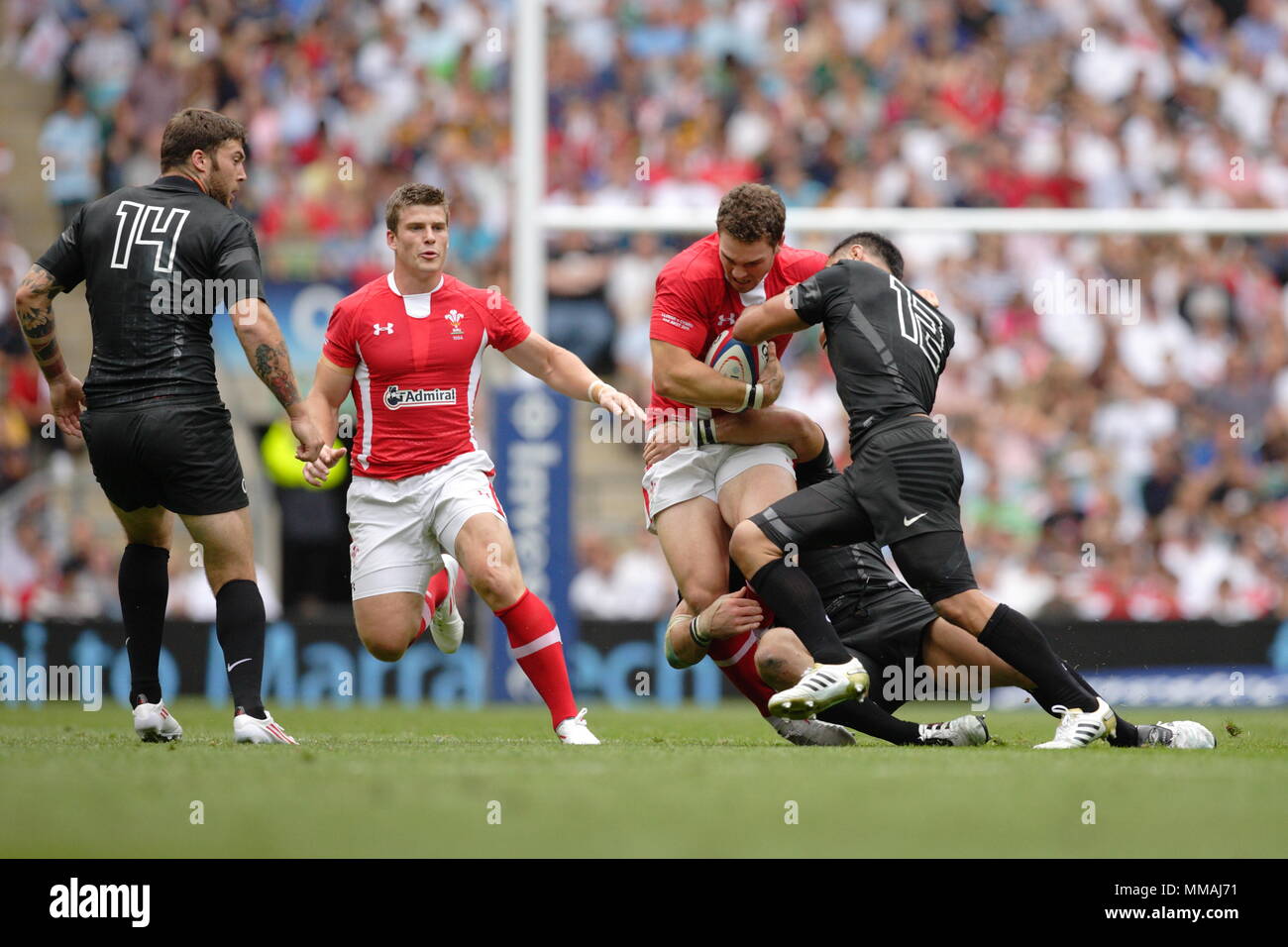 Rugby à XV - Investec International - Angleterre et Pays de Galles, du Stade de Twickenham, London, England, UK 6 Août 2011 Banque D'Images