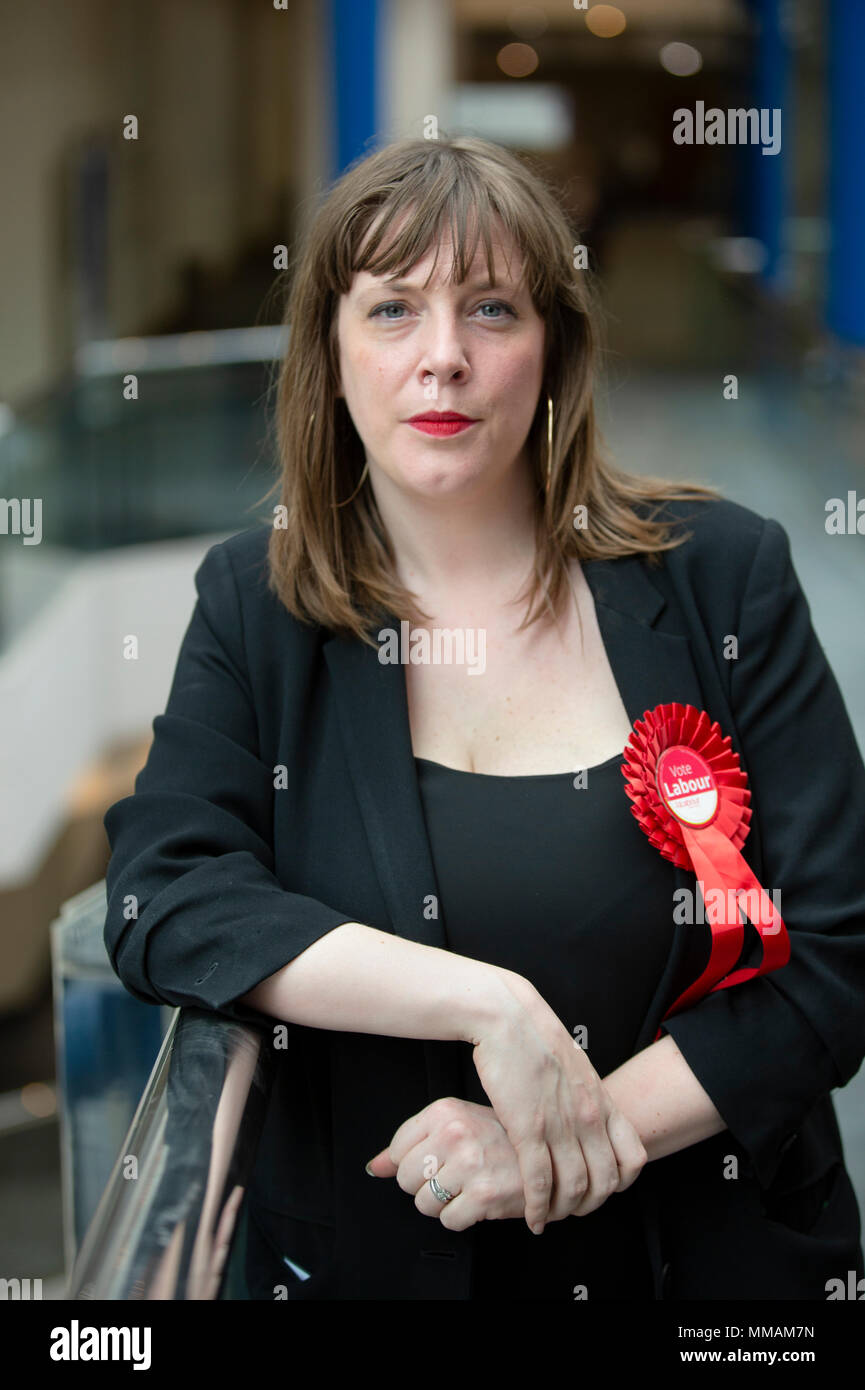 Jess Phillips, MP pour Birmingham Yardley. Elle est à l'International Convention Centre à Birmingham en mai 2018 pour les élections locales. Banque D'Images