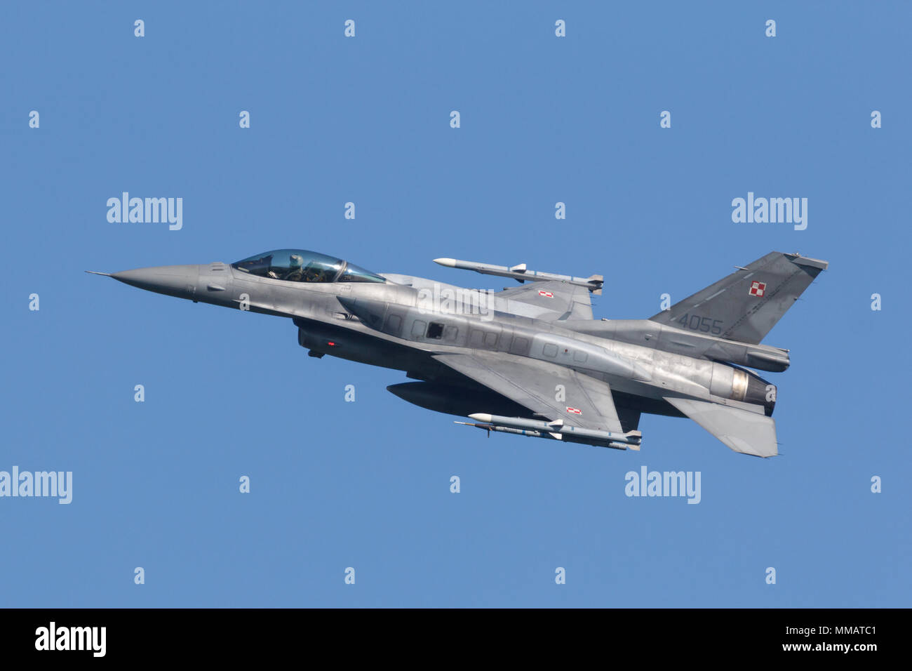 Leeuwarden, Pays-Bas 18 Avril 2018 : Un F-16 au cours de l'exercice Frisian Flag Banque D'Images