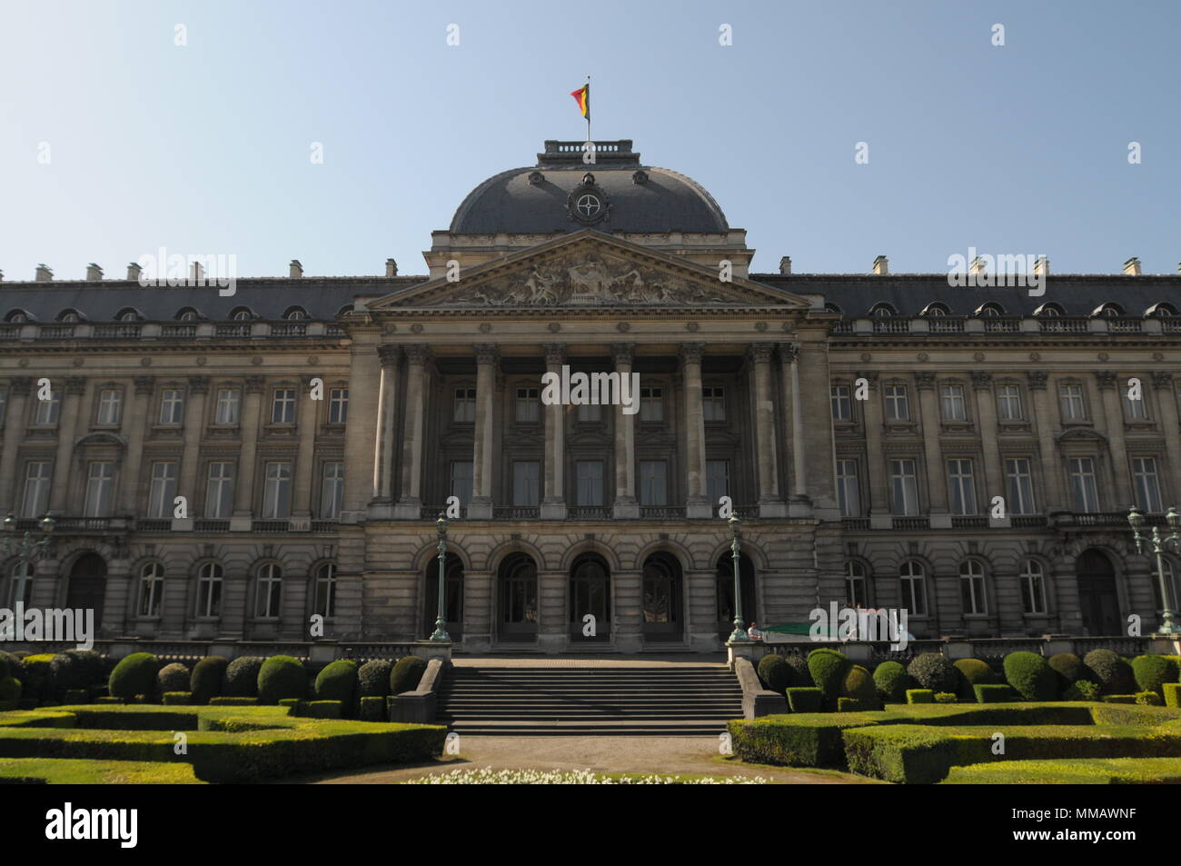 Palais Royal de Bruxelles (Palais de Bruxelles)(Koninklijk Paleis van Brussel), Bruxelles, Belgique vue de face. Banque D'Images