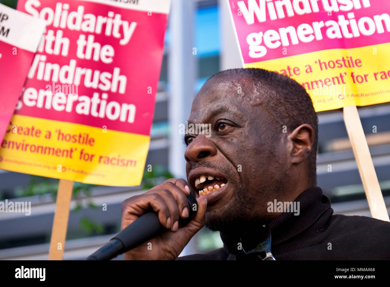 En mars solidarité avec la Windrush déportations Banque D'Images