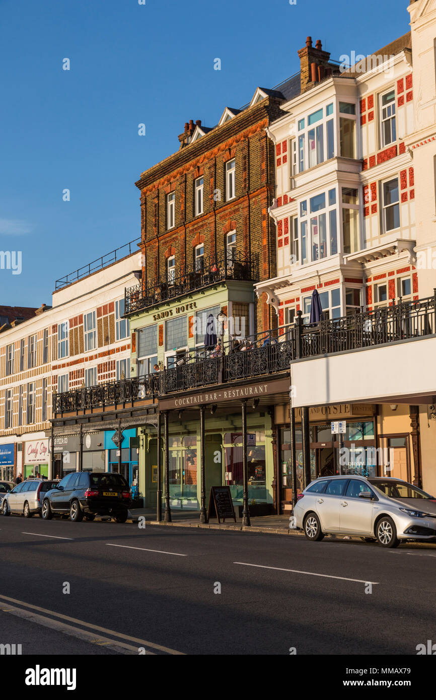 On a sunny Margate peut soir. Banque D'Images