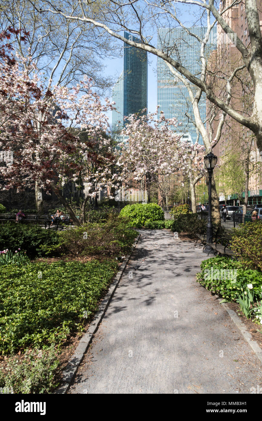 Tudor City verts au printemps, NEW YORK, USA Banque D'Images