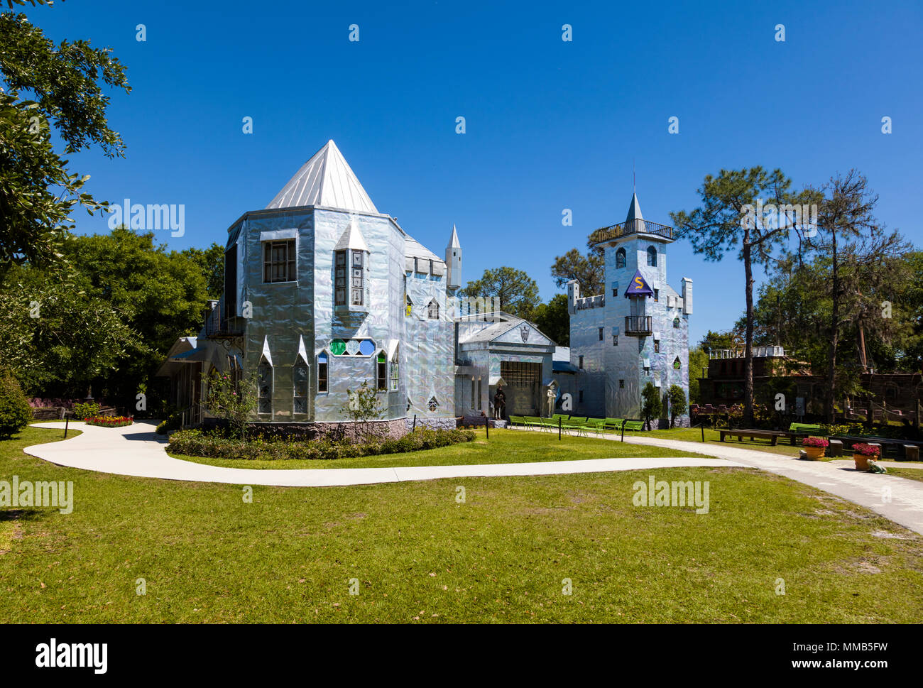 Solomons château construit par scuptor Howard Solomon comme une maison en Floride, l'AIIO maintenant une attraction touristique Banque D'Images