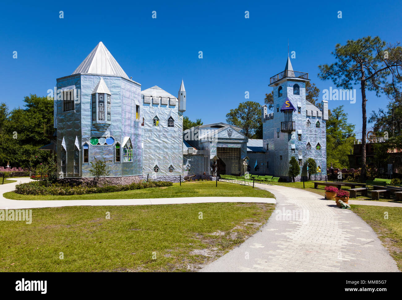 Solomons château construit par scuptor Howard Solomon comme une maison en Floride, l'AIIO maintenant une attraction touristique Banque D'Images