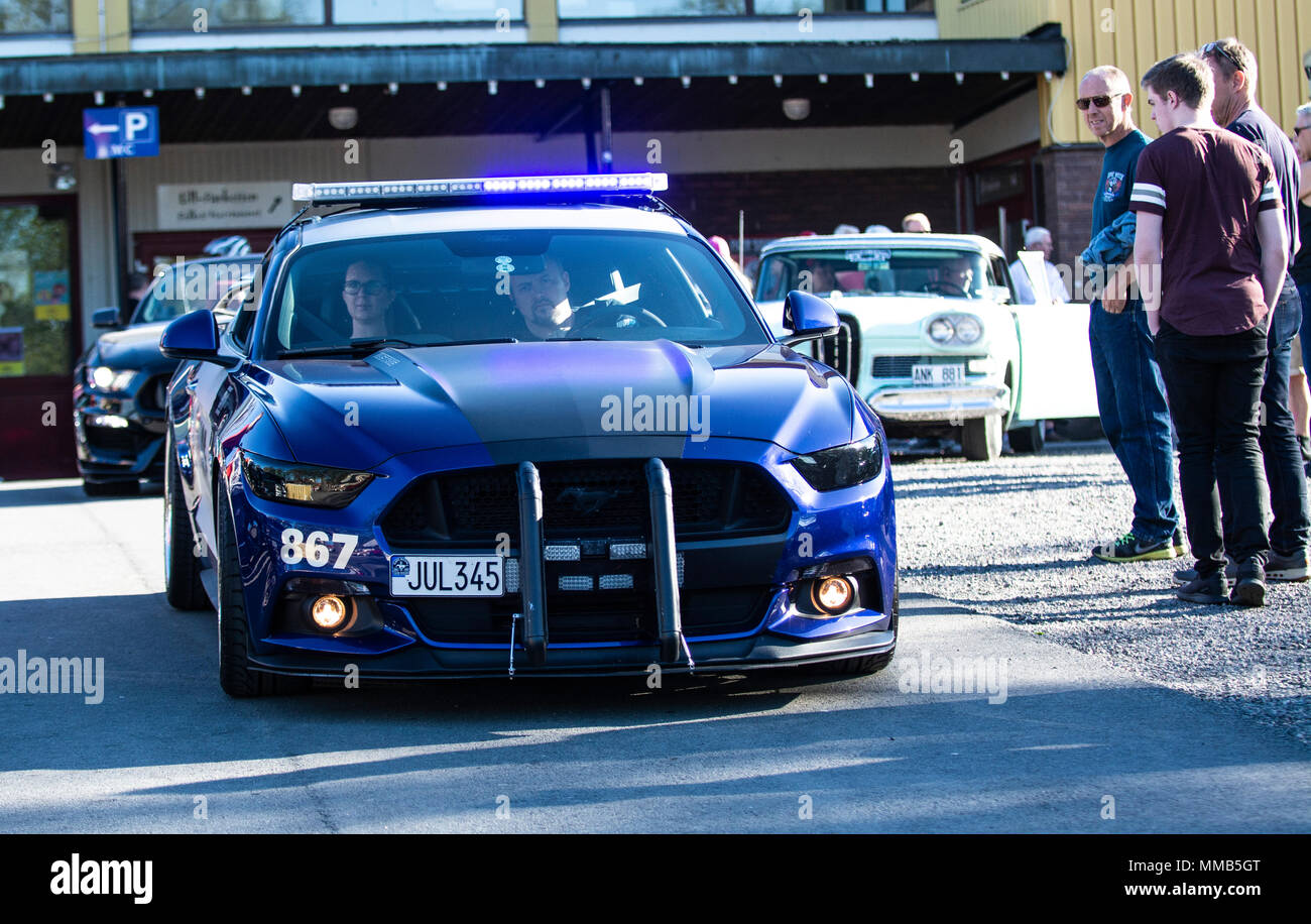 2018-05-09 | Huskvarna, Suède : UN 2015 Ford Mustang 5.0 V8 GT( Photo par : Marcus Vilson | Swe Press Photo ) Mots-clés : Huskvarna Folkets Park, Huskvarn Banque D'Images