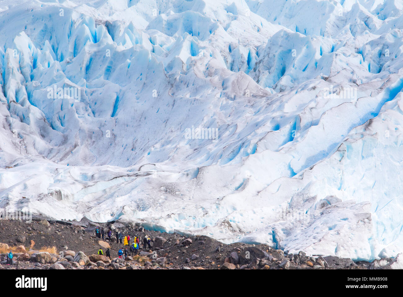 Randonnées sur le glacier Perito Moreno, Parque Nacional Los Glaciares, Argentine Banque D'Images