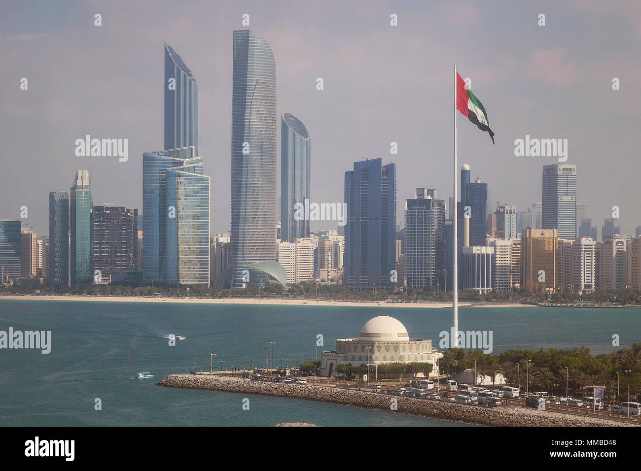Emirats arabes unis, Abu Dhabi skyline Banque D'Images