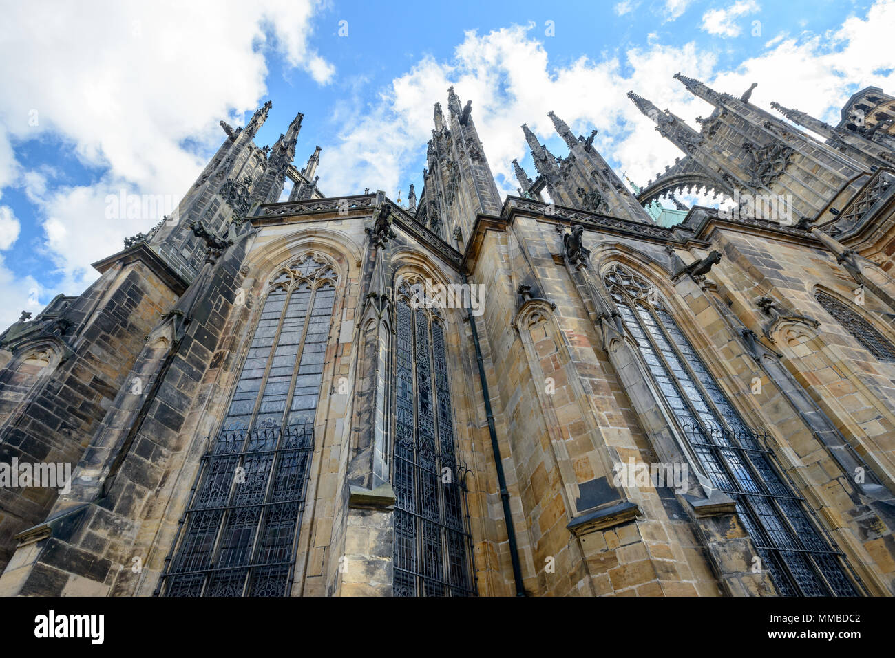 Certains détails de la cathédrale Saint-Guy à l'intérieur du château de Prague Banque D'Images