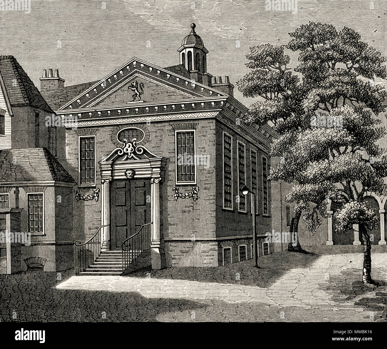 Lyon's Inn, Londres, Angleterre, RU comme vu vers 1800 dissoute en 1863. 19ème siècle gravure victorienne circa 1878 Banque D'Images