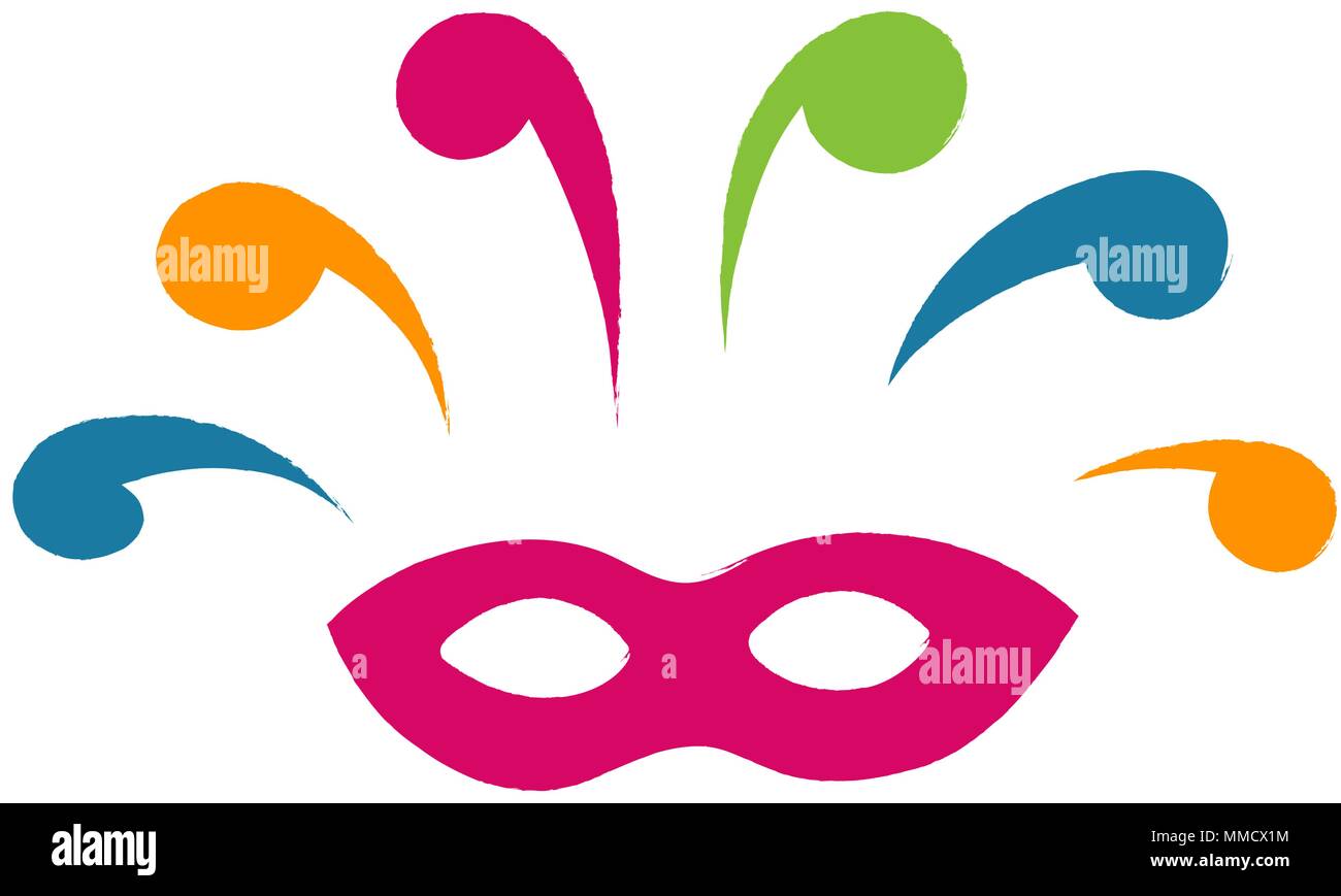 Carnaval masque coloré des éléments partie de vacances fête de la musique de danse rythme vector illustration Illustration de Vecteur