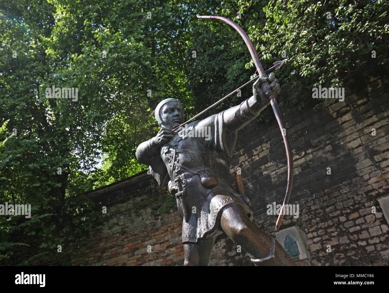 Statue de Robin des Bois, Nottingham Banque D'Images