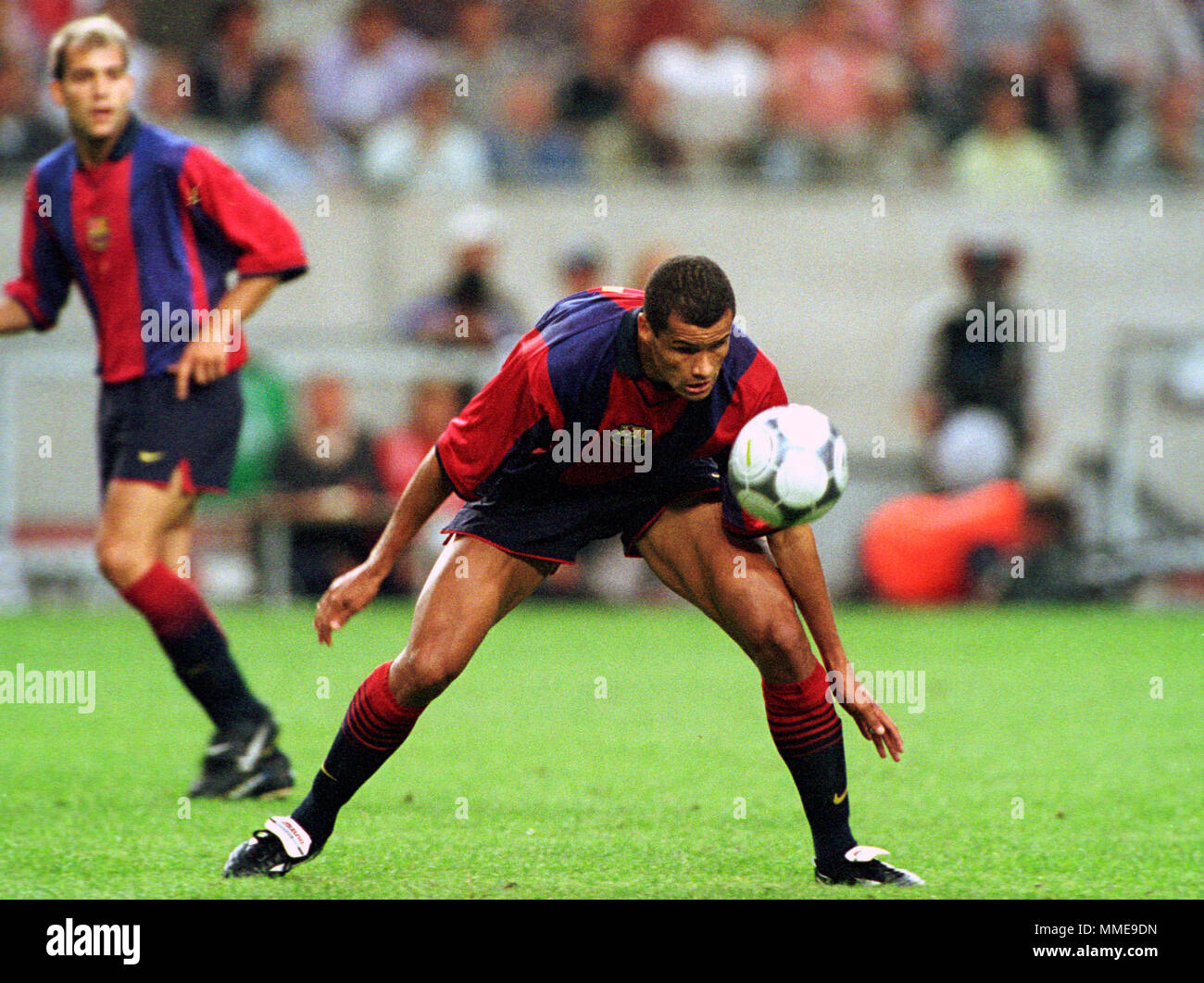 Football : Tournoi d'Amsterdam Arena à Amsterdam, Pays-Bas, 3.8.2000, Arsenal vs FC Barcelone --- RIVALDO (Barón§a) Banque D'Images