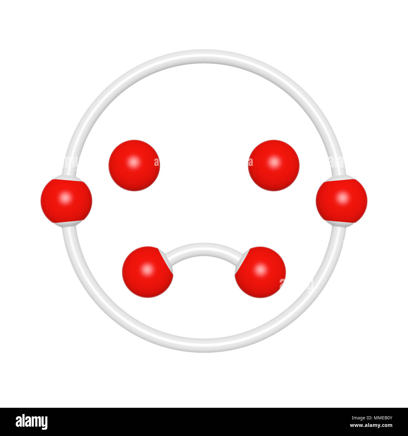 La structure de la molécule comme triste émoticône emoji pour font mettre  sur fond blanc, symbole de rendu 3D pour l'éducation et de l'école  typographie Photo Stock - Alamy