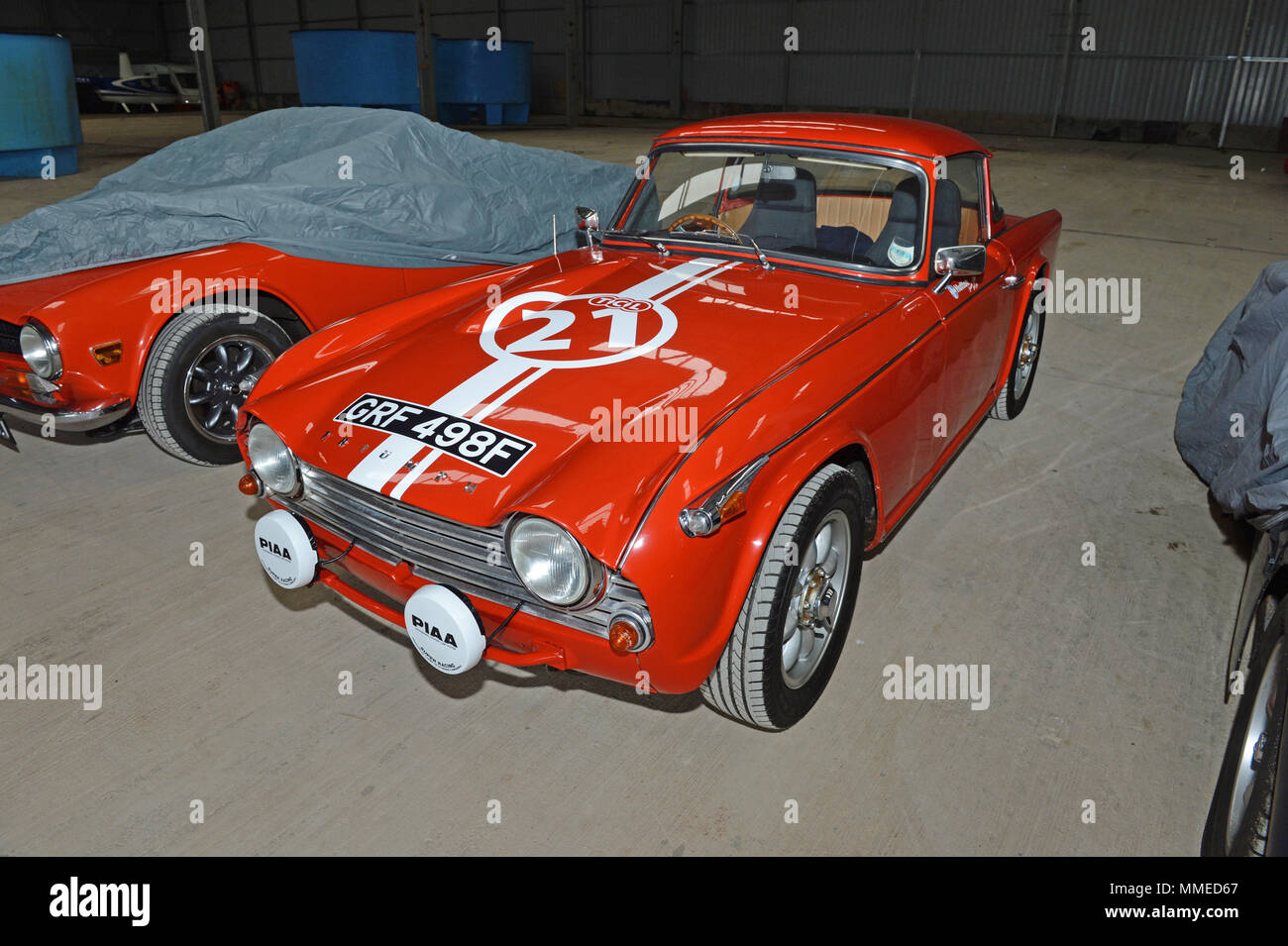 Classic Triumph Tr4 Tr3 Et Tr6 Sortant De Lhiver Banque Dimages