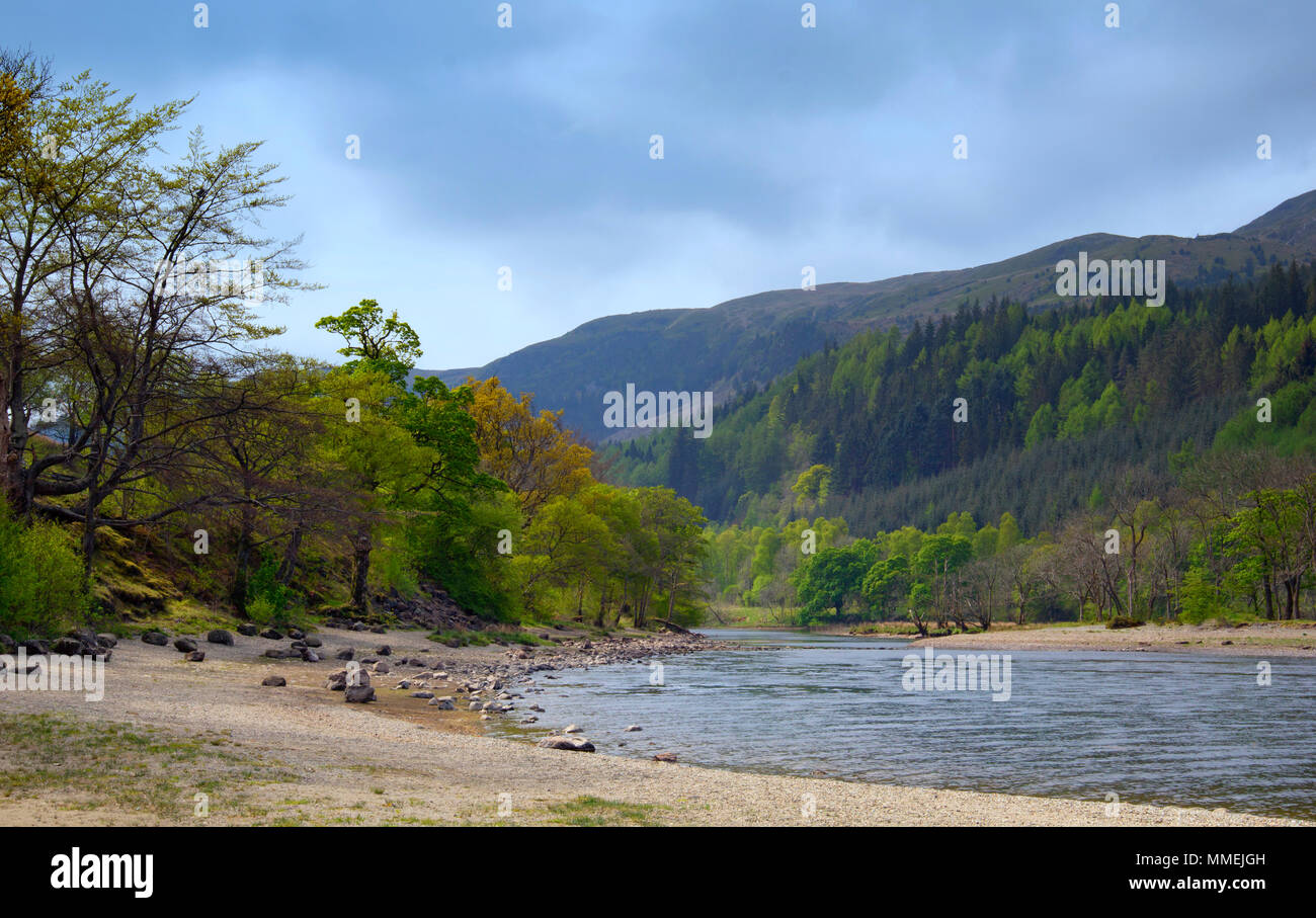 Sur le Loch Lubnaig printemps Banque D'Images