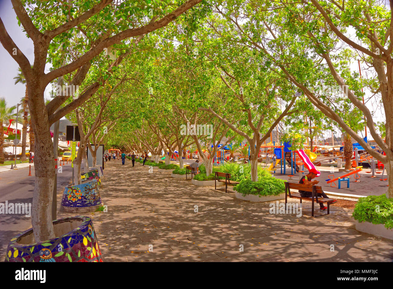 Promenade à pied à Bodrum, Province de Mugla, Turquie. Banque D'Images