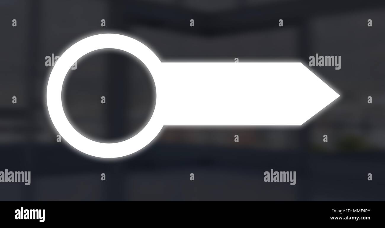 Pointeur sur fond sombre Banque D'Images