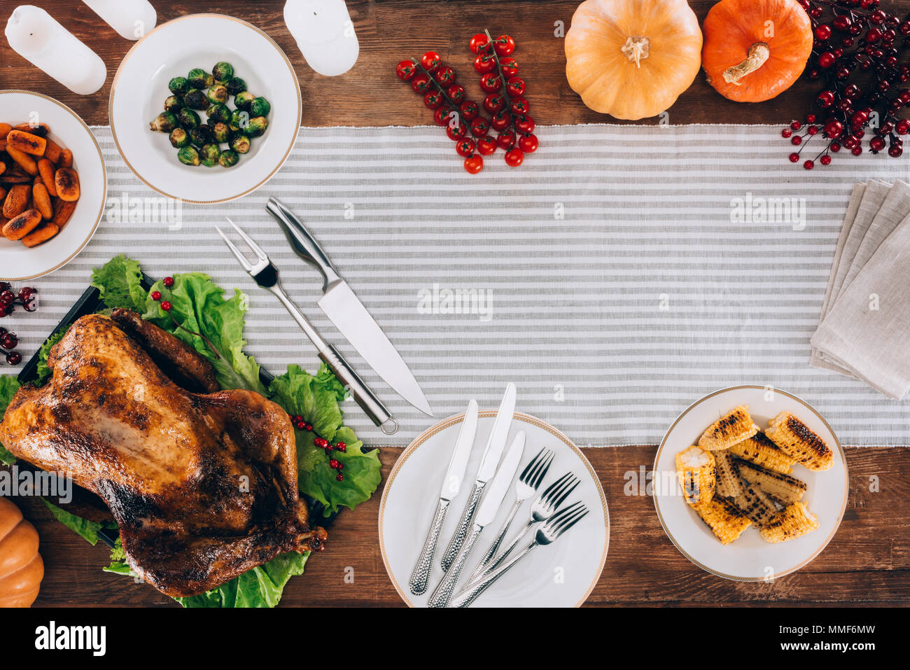 Composition des aliments cuits au four avec la Turquie Banque D'Images