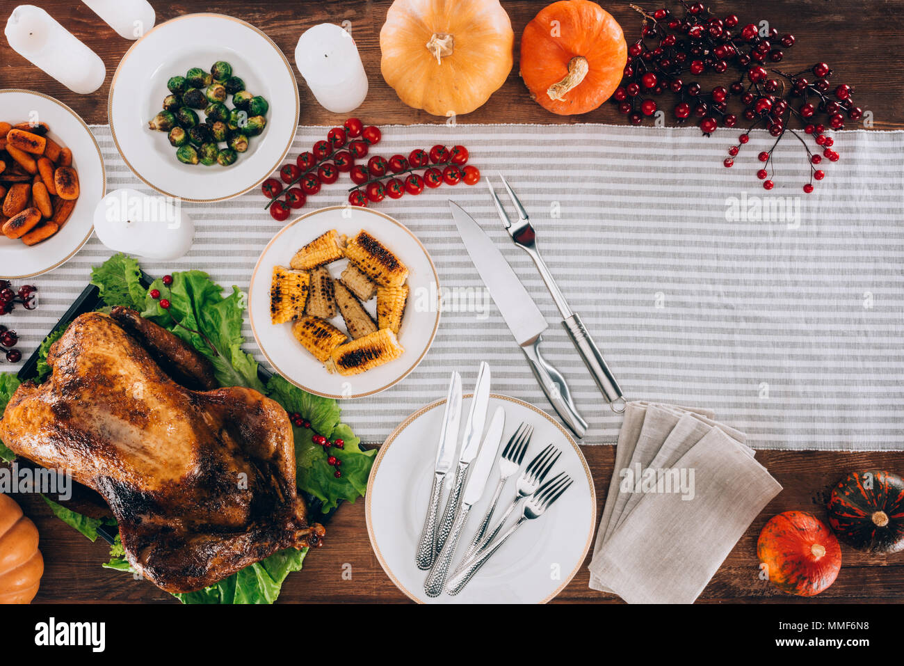 Composition des aliments cuits au four avec la Turquie Banque D'Images