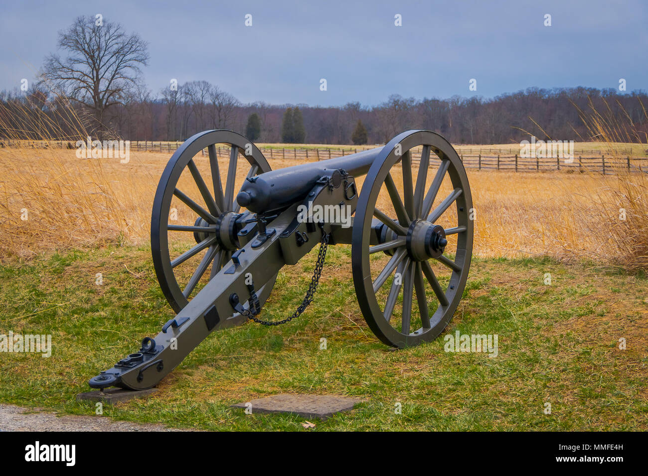 New York, USA, avril, 18, 2018 : Avis de Napoléon, 12 lb cannon, situé dans un cimetière dans le parc historique national de Gettysburg Battlefield Banque D'Images