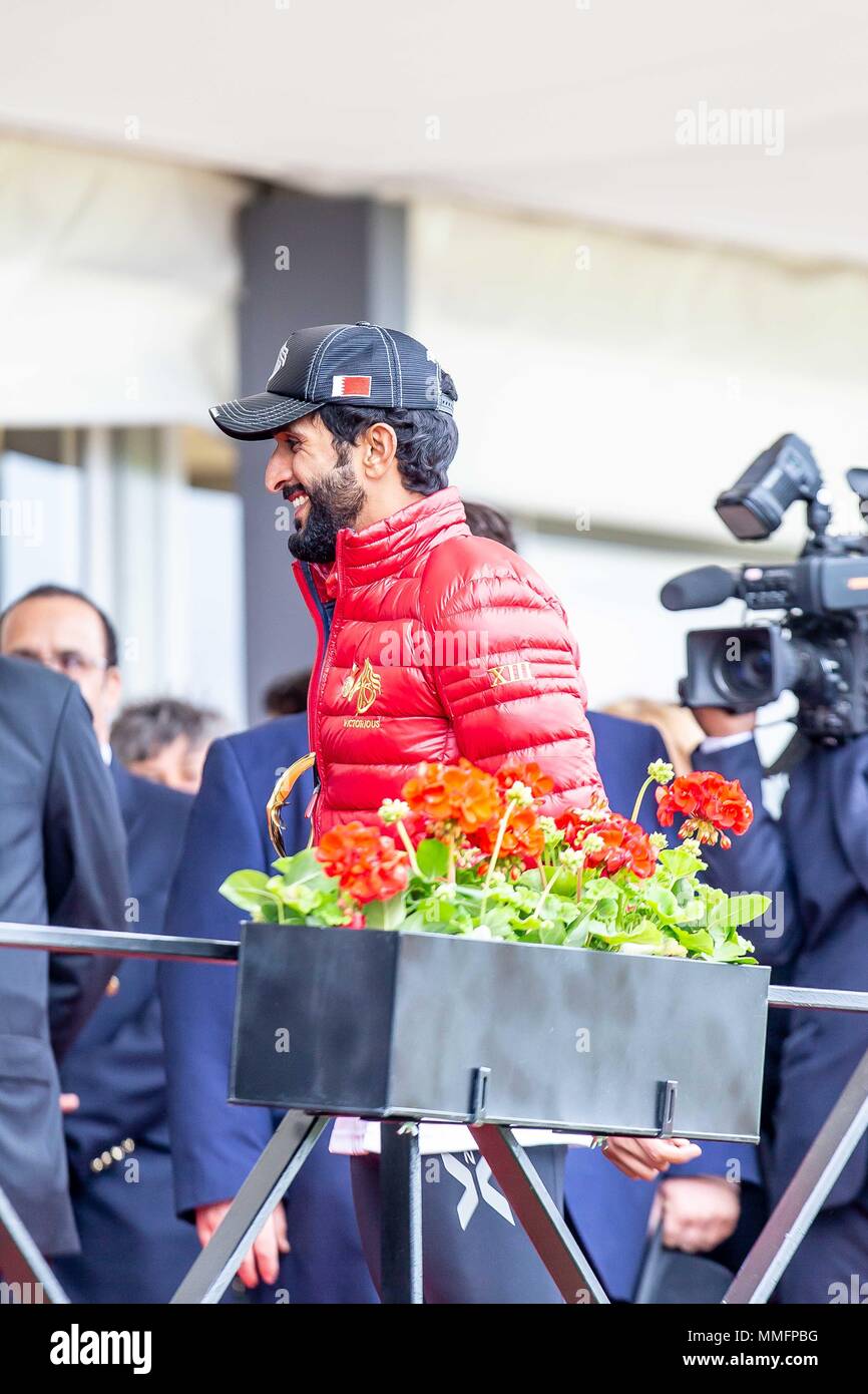 Windsor, Royaume-Uni. 11 mai 2018. Jour 3. Royal Windsor Horse Show. Windsor. Dans le Berkshire. UK. L'Endurance. Gagnant. Al Khalifa Hh Sh Al Nasser Bin Hamad. BHR. 11/05/2018. Credit : Sport en images/Alamy Live News Banque D'Images