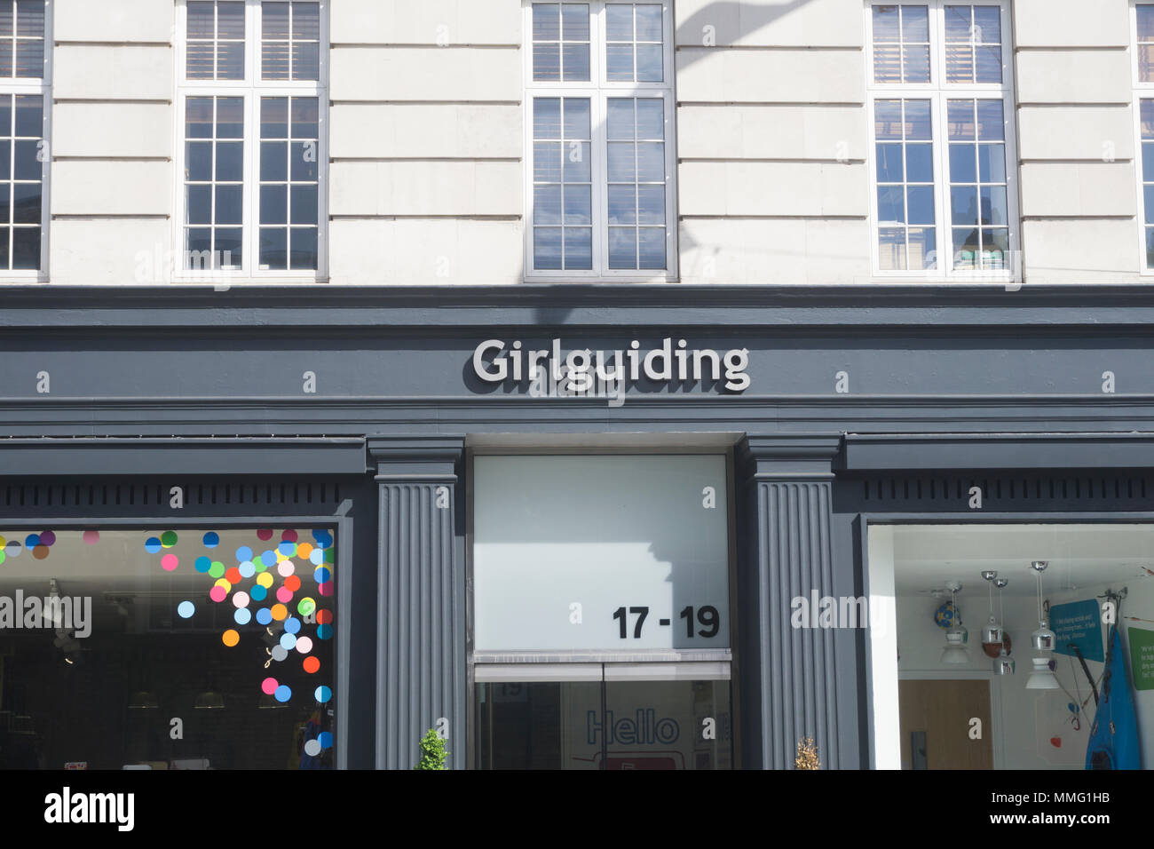 Londres, Royaume-Uni - 11 MAI 2018 : Girlguiding siège au centre de Londres. Guide de l'Association est le plus important du Royaume-Uni girl seule organisation de jeunesse. Banque D'Images