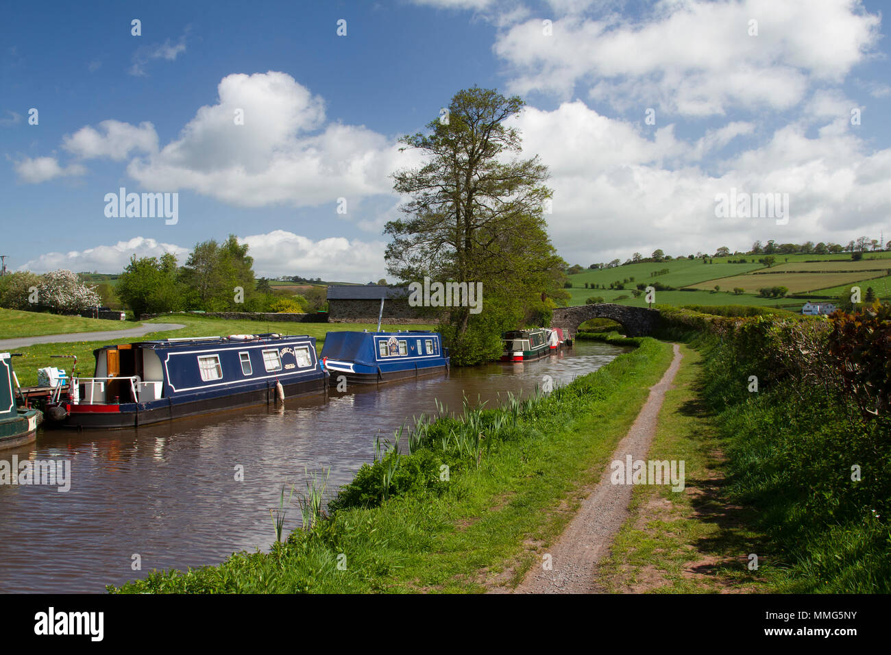 Vues sur une partie du canal Brecon et Monmouth au Pays de Galles, Royaume-Uni Banque D'Images